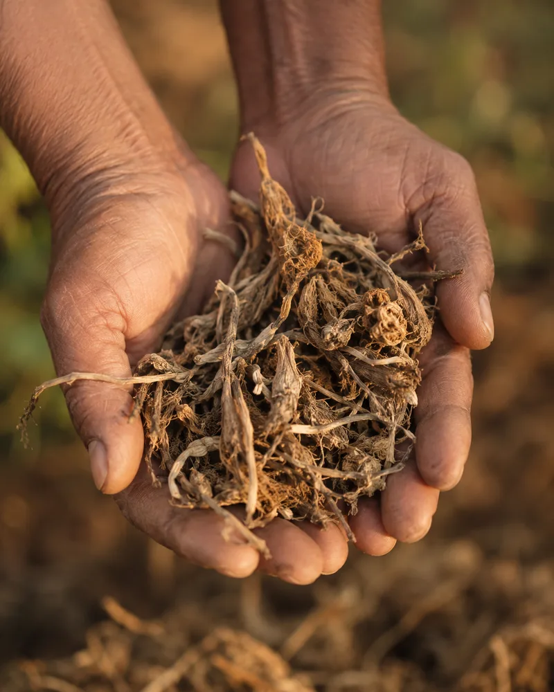 harvest in hands — editorial